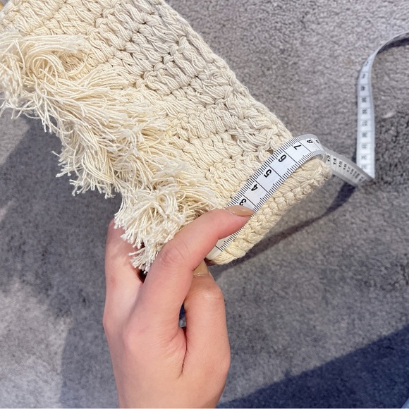 UNUSED❤️🔥 Zara Women Cotton Crochet Basket Purse Square Fring Summer Bag - Picture 8 of 10